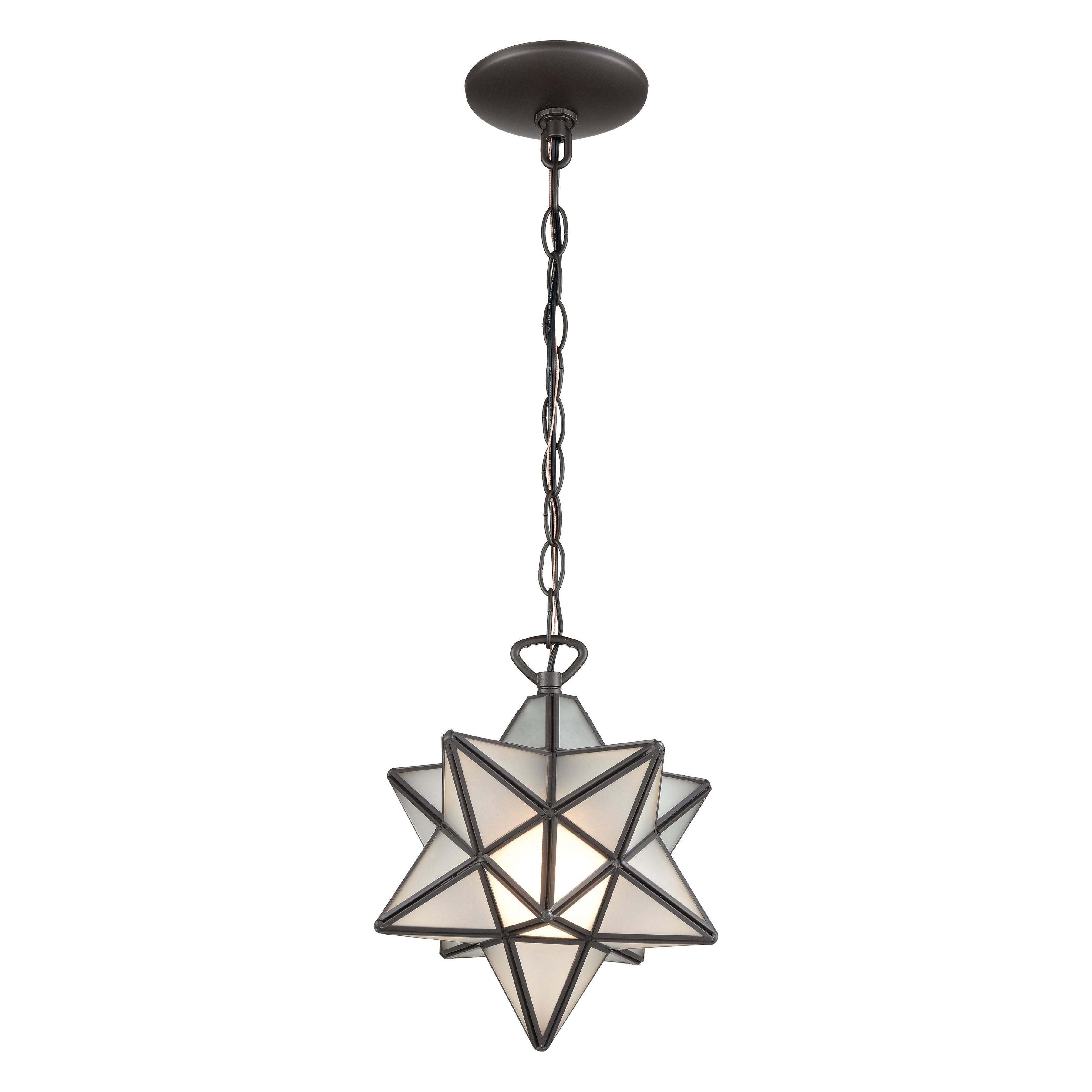 Moravian Star 9" Wide 1-Light Mini Pendant