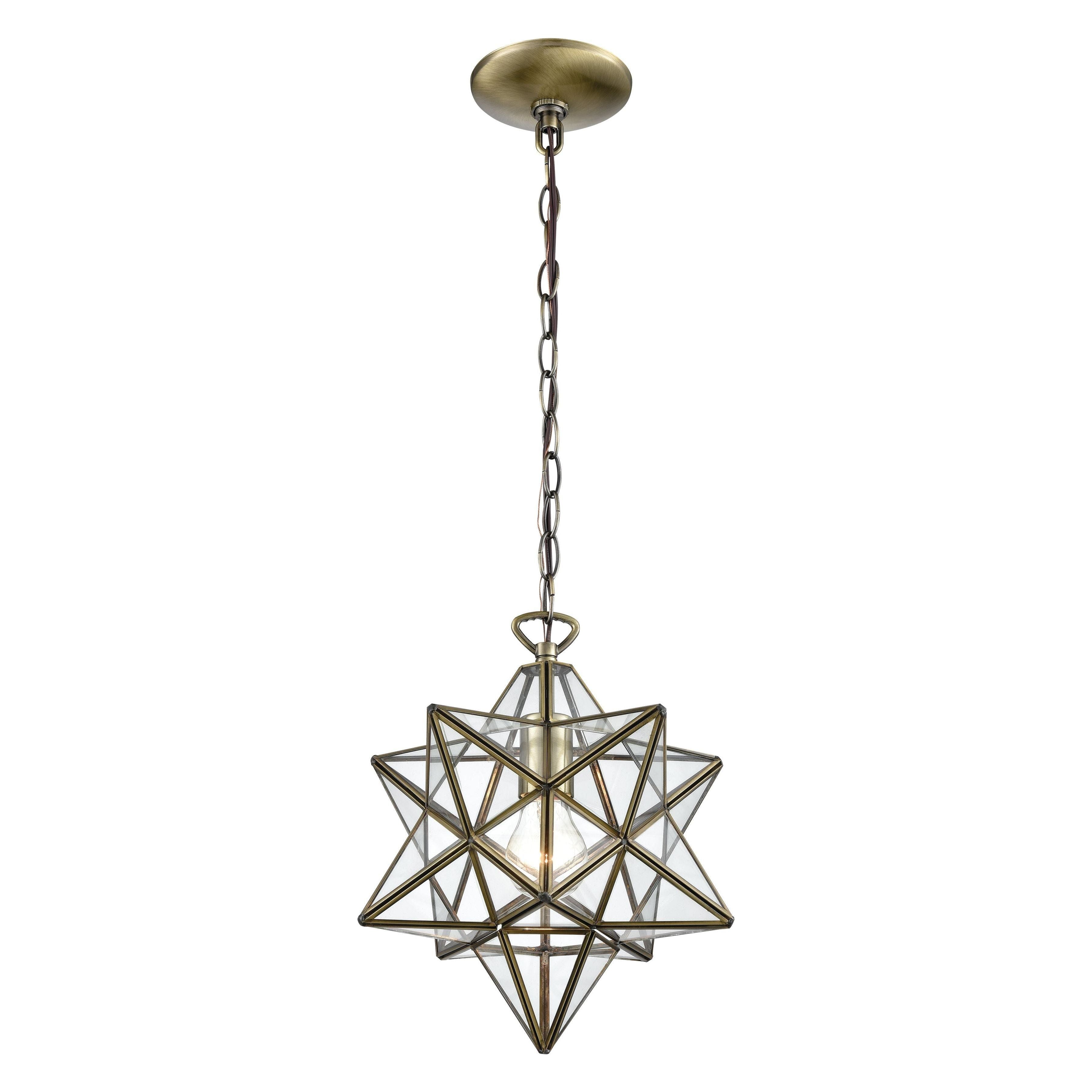 Moravian Star 12" Wide 1-Light Mini Pendant