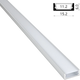 COB Ribbon Aluminum Channel - 1 Meter Length
