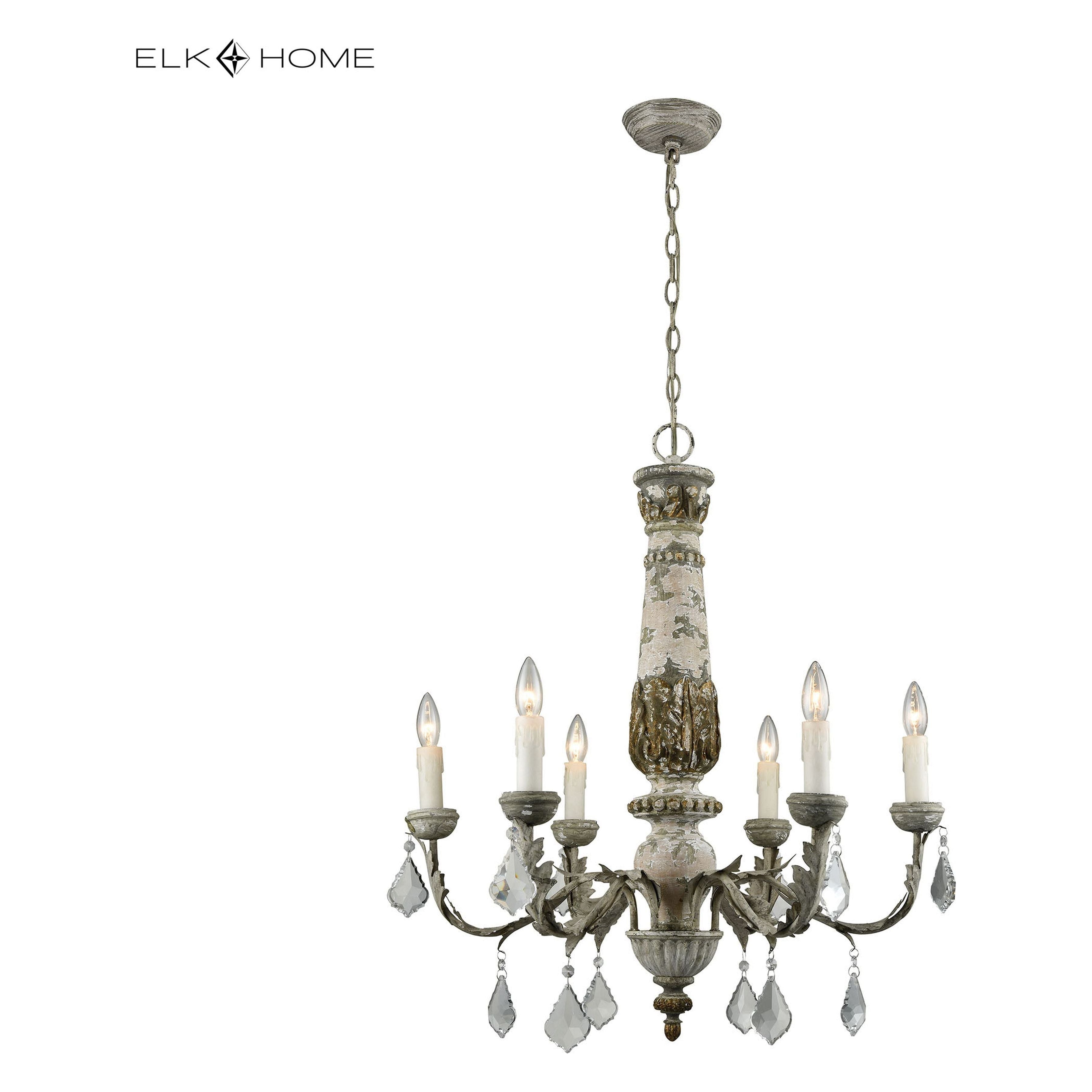 Genevieve 28" Wide 6-Light Chandelier