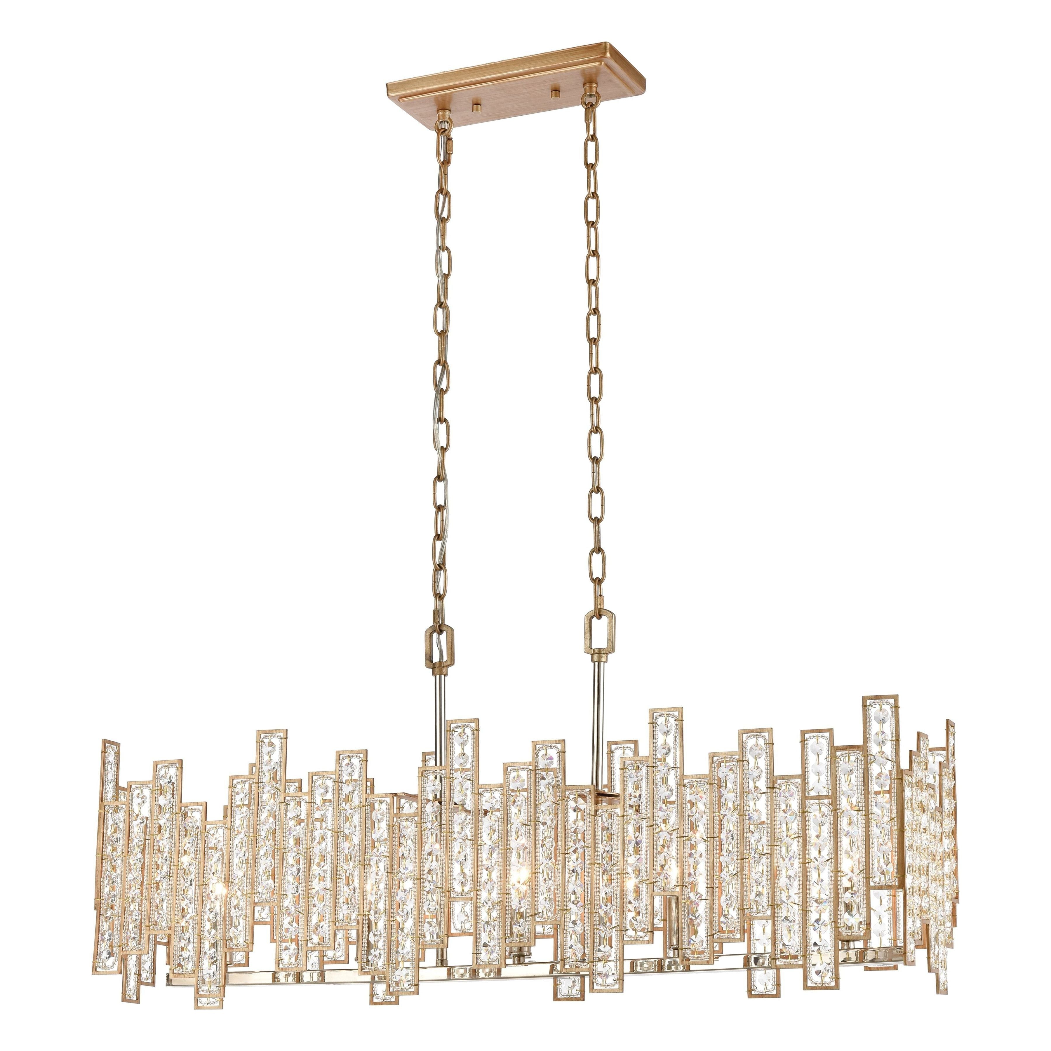 Equilibrium 34" Wide 5-Light Linear Chandelier