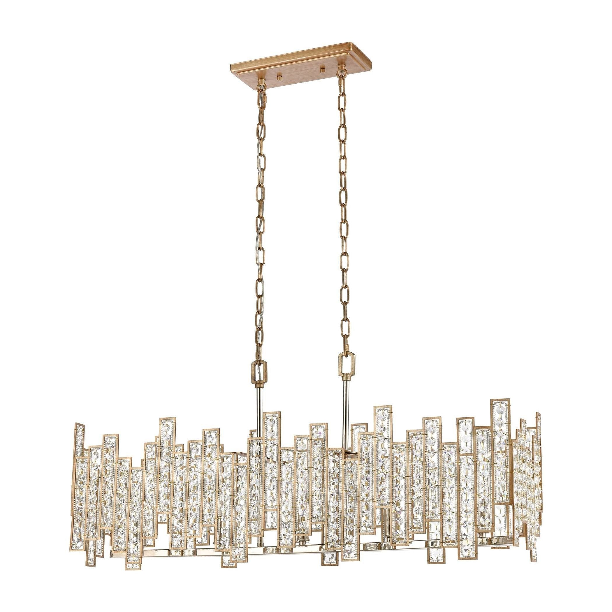 Equilibrium 34" Wide 5-Light Linear Chandelier