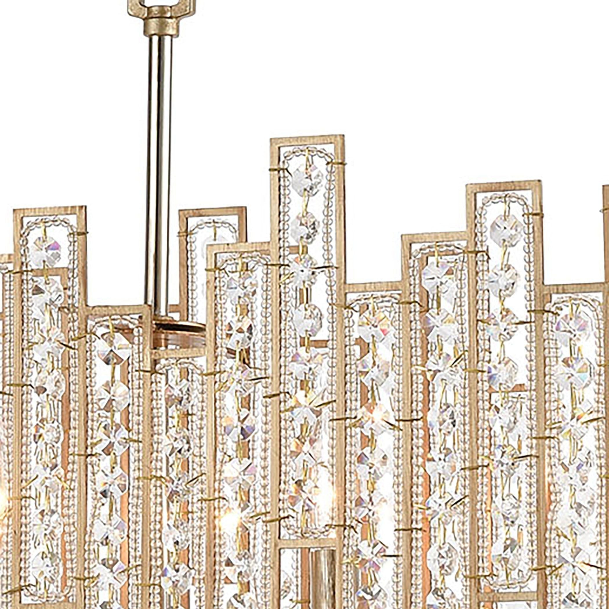 Equilibrium 34" Wide 5-Light Linear Chandelier