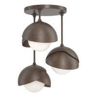 Brooklyn 3-Light Double Shade Semi-Flush