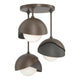 Brooklyn 3-Light Double Shade Semi-Flush