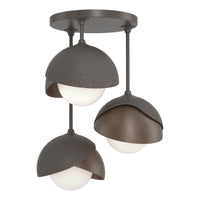 Brooklyn 3-Light Double Shade Semi-Flush