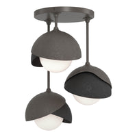 Brooklyn 3-Light Double Shade Semi-Flush