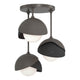 Brooklyn 3-Light Double Shade Semi-Flush