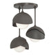 Brooklyn 3-Light Double Shade Semi-Flush