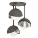 Brooklyn 3-Light Double Shade Semi-Flush