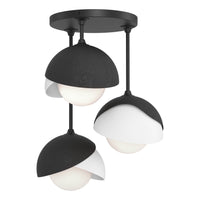 Brooklyn 3-Light Double Shade Semi-Flush