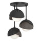 Brooklyn 3-Light Double Shade Semi-Flush