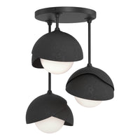 Brooklyn 3-Light Double Shade Semi-Flush