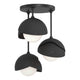 Brooklyn 3-Light Double Shade Semi-Flush