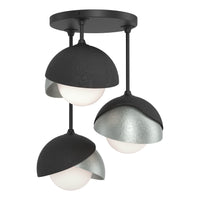 Brooklyn 3-Light Double Shade Semi-Flush