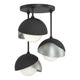 Brooklyn 3-Light Double Shade Semi-Flush