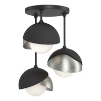 Brooklyn 3-Light Double Shade Semi-Flush