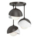 Brooklyn 3-Light Double Shade Semi-Flush