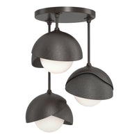 Brooklyn 3-Light Double Shade Semi-Flush