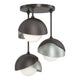 Brooklyn 3-Light Double Shade Semi-Flush