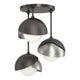 Brooklyn 3-Light Double Shade Semi-Flush
