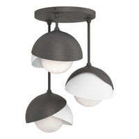 Brooklyn 3-Light Double Shade Semi-Flush