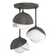Brooklyn 3-Light Double Shade Semi-Flush