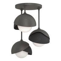 Brooklyn 3-Light Double Shade Semi-Flush