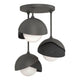 Brooklyn 3-Light Double Shade Semi-Flush