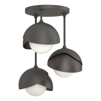 Brooklyn 3-Light Double Shade Semi-Flush