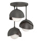 Brooklyn 3-Light Double Shade Semi-Flush