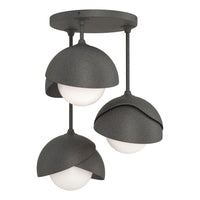 Brooklyn 3-Light Double Shade Semi-Flush