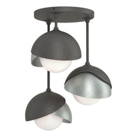 Brooklyn 3-Light Double Shade Semi-Flush