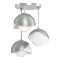 Brooklyn 3-Light Double Shade Semi-Flush