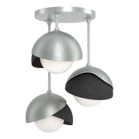 Brooklyn 3-Light Double Shade Semi-Flush