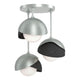 Brooklyn 3-Light Double Shade Semi-Flush