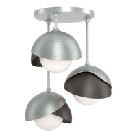 Brooklyn 3-Light Double Shade Semi-Flush