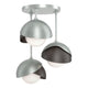 Brooklyn 3-Light Double Shade Semi-Flush
