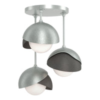 Brooklyn 3-Light Double Shade Semi-Flush