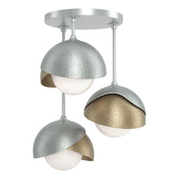Brooklyn 3-Light Double Shade Semi-Flush