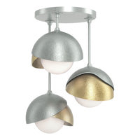 Brooklyn 3-Light Double Shade Semi-Flush