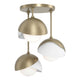 Brooklyn 3-Light Double Shade Semi-Flush