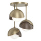 Brooklyn 3-Light Double Shade Semi-Flush