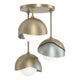 Brooklyn 3-Light Double Shade Semi-Flush