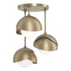 Brooklyn 3-Light Double Shade Semi-Flush