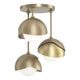 Brooklyn 3-Light Double Shade Semi-Flush