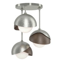 Brooklyn 3-Light Double Shade Semi-Flush