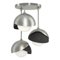 Brooklyn 3-Light Double Shade Semi-Flush