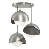 Brooklyn 3-Light Double Shade Semi-Flush