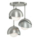 Brooklyn 3-Light Double Shade Semi-Flush